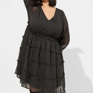 Torrid - Mini Lurex Chiffon Tiered Dress (1X)